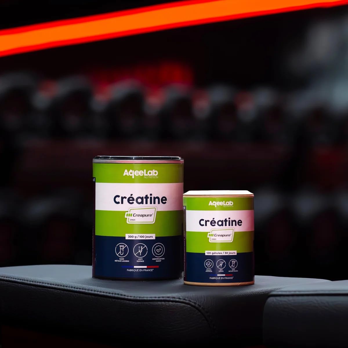 Créatine CREAPURE® • Augmentation de la Force + Performances • Pot de 300g • Made in FR • Testée en laboratoire indépendant • Eco-responsable •Aqeelab