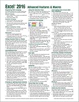 Microsoft Excel 2016 Advanced & Macros Quick Reference Guide - Windows Version (Cheat Sheet of Instructions, Tips & Shortcuts - Laminated Card) 1944684085 Book Cover
