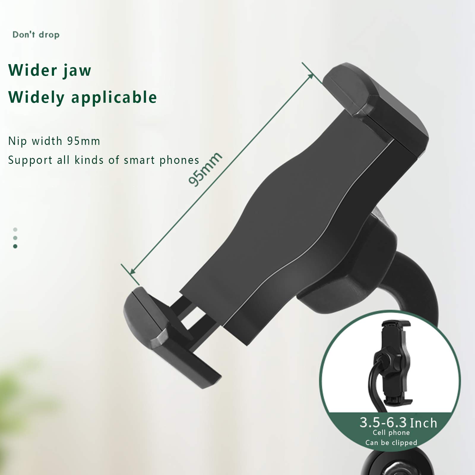 LXLTLB Base Móvil Universal Soporte con Luz de Relleno para Escritorio con Rotación De 360° Adecuado para Transmisión en Vivo por Teléfono Móvil O Tomar Fotos,Ordinary