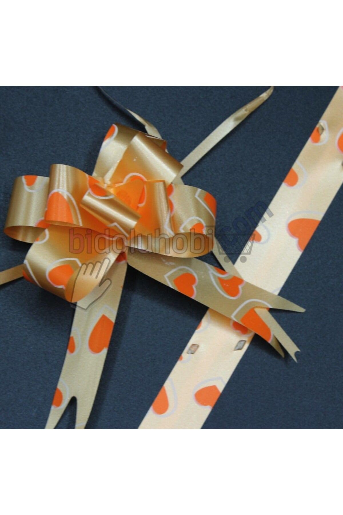 Paket Süsü Pratik Fiyonk 10'lu 35 Cm Turuncu