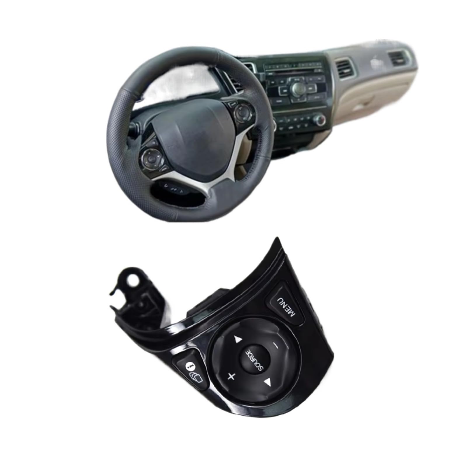Compatible Con Civic 2012-2015 Botón Del Interruptor Del Volante Izquierdo Del Automóvil Control De Crucero Control Remoto De Audio Inalámbrico Multifunción Botón Volante Automóvil