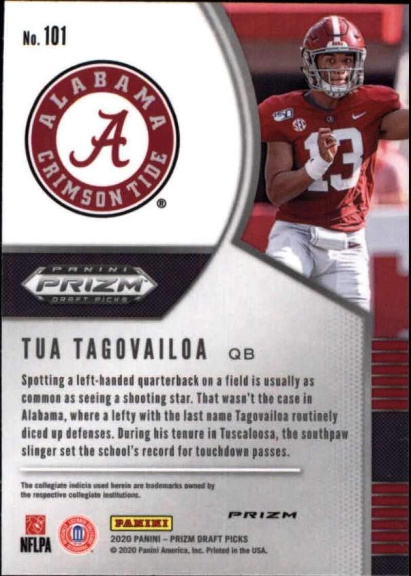 2020 Panini Prizm Draft Prizms Red #101 Tua Tagovailoa Draft Picks Alabama Crimson Tide RC Rookie Football Trading Card