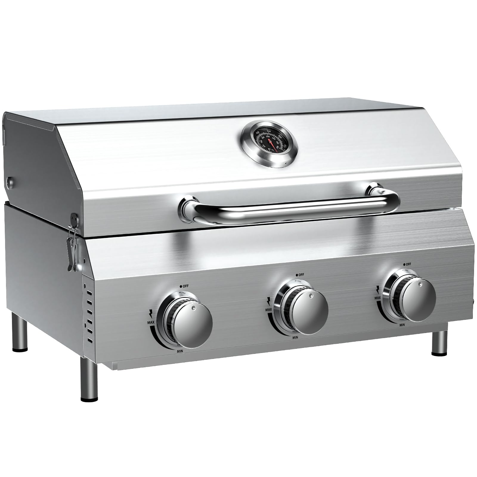 Bestfire 3-burner tabletop propane grill with detachable legs