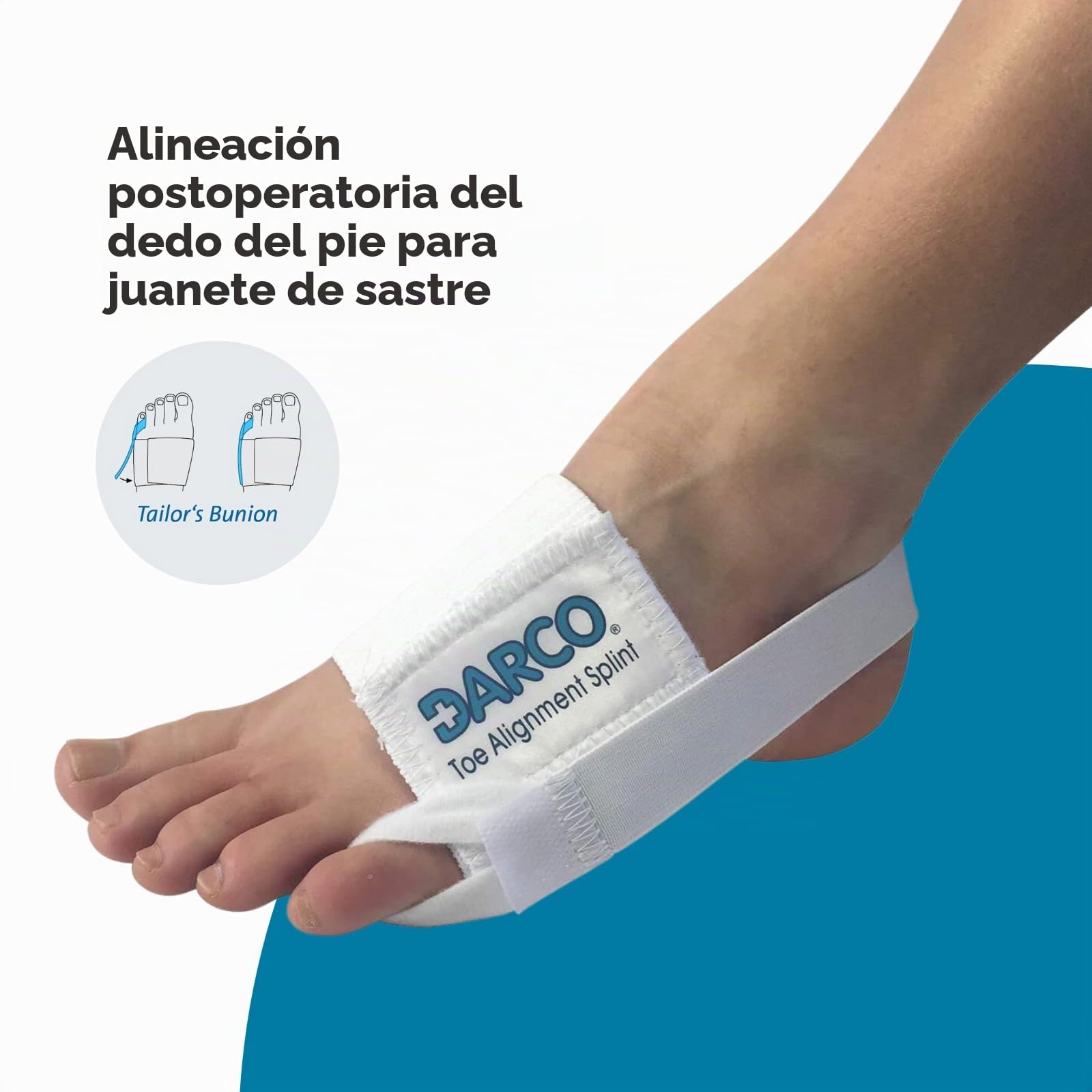 Darco - Férula de alineación, color blanco, de perfil bajo, tamaño único
