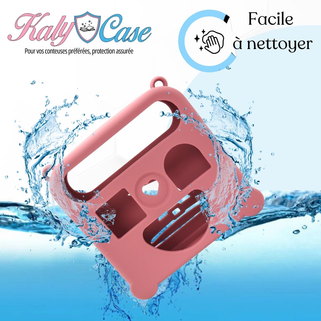 Housse de Protection Kalycase Compatible Enceinte Merlin V2- Coque Silicone Boite a Histoire - 5 Couleurs (Dark Pink)