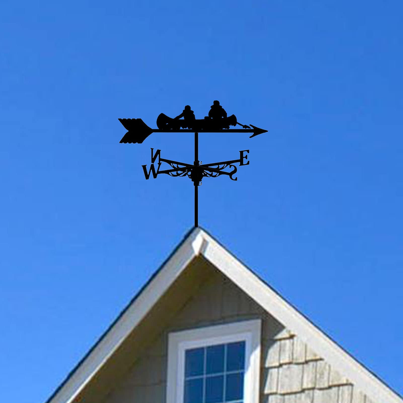 Surf Silhouette Windwijzer Zwart Metalen Windvaan Dak Installeer Windrichting Indicator voor Garage Koepel Schuur Tuin Patio Boerderij Hek Tuinhuisje Buiten Versieren
