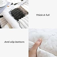 Vista 5 de FunnyFuzzy - Tapete cuadrado grande de color crema para mascotas, funda de sofá divertida y mullida, funda divertida y mullida para sofá de cama