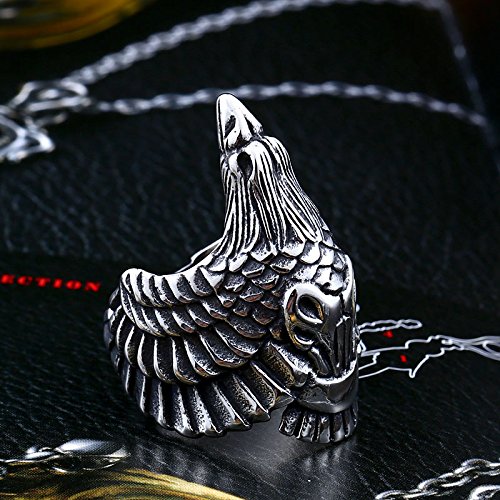 Image of Genuine Stainless Steel Ring for Men Fashion Punk Rock 3D Animal Rings