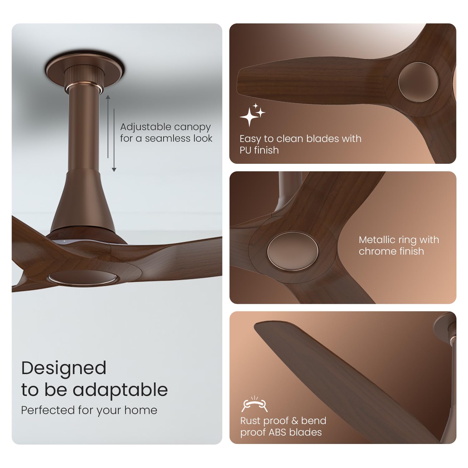 Orient Aeroquiet Neu Ceiling Fan - Quiet & Energy Efficient -6