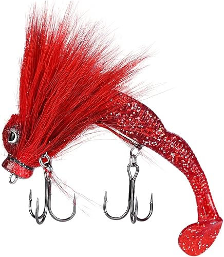 Miniatura 9 de SeaKnight Sinking Rat Baits Bass Bucktail Binded Mouse Multi-articulado Wagging Tail 7.1"1.23oz Señuelos de pesca