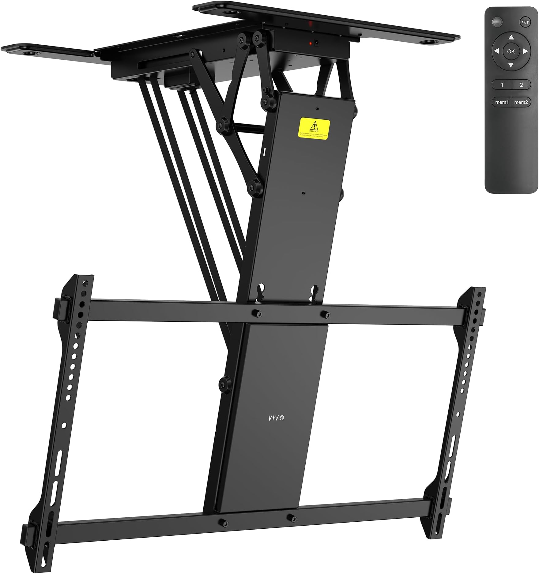 Mount-E-FD85 Electric Ceiling Mount for 40" to 85" Screens, Motorized VESA Mount Large Flip-Out Large Pack, Black