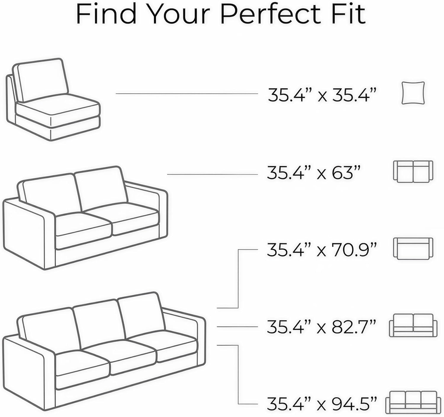 Non-Slip Plush Sofa Cover, Ultra-Soft Faux Fur Couch Protector for Pets, Machine Washable Furniture Slipcover with Tassel Trim (Mist Grey, 36" x 36" (Backrest/Armrest))