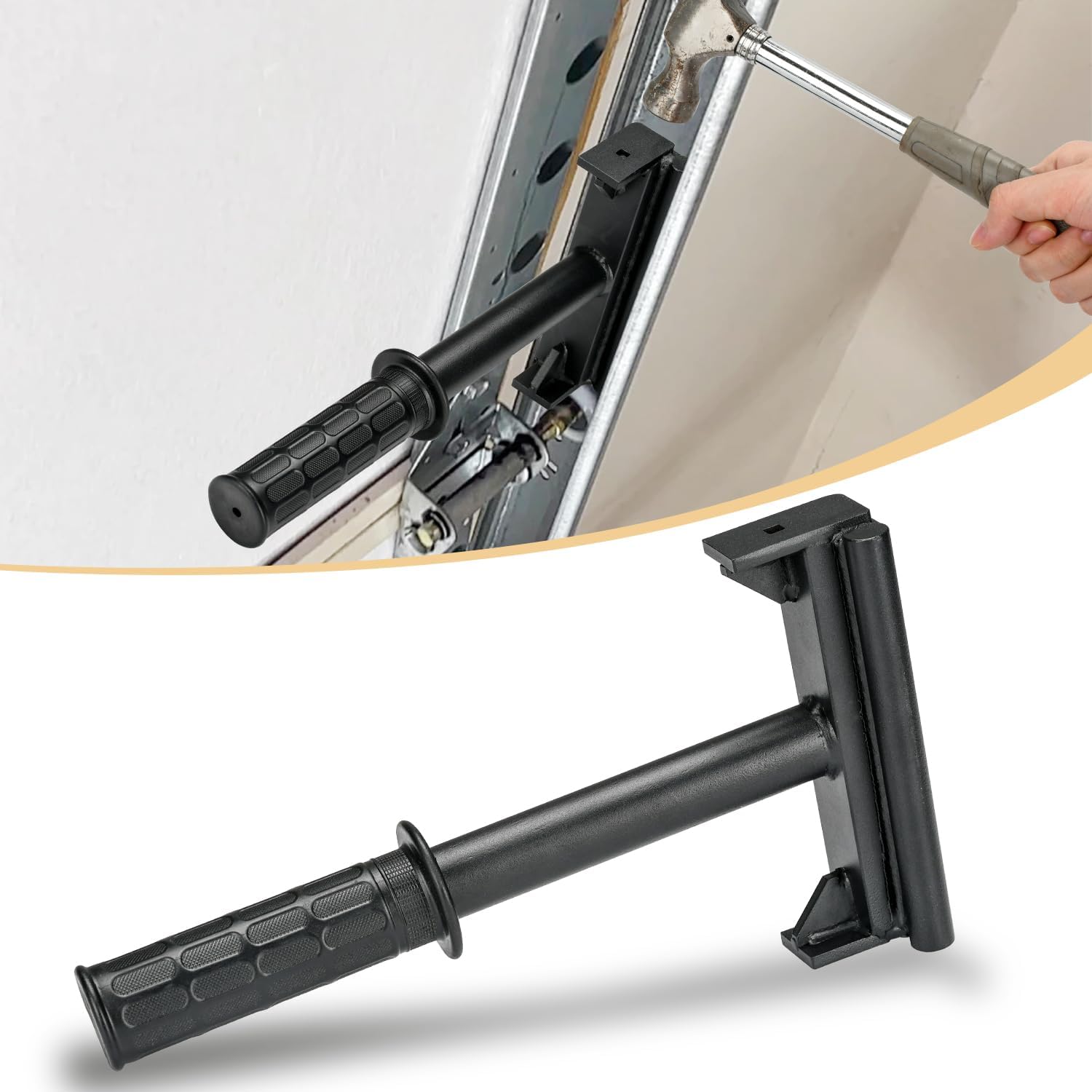 TOPOWN Heavy Duty Garage Door Vertical Track Repair Tool Set for 2-Inch Roller Track Rail Systems, Anvil Tools for Garage Door Tracks Rails Maintenance, Anti-Slip Handle and Easy Operation