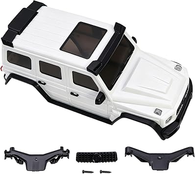 for AXIAL SCX30 Plastic Painted Unpainted Body Kit Shell Cover with Light Bucket Mount Spare Tire Mount for 1/30 RC Crawler Replace DIY Upgrade White