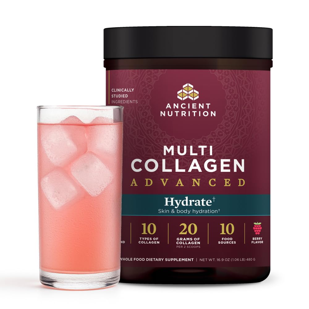 Advanced Multi Collagen Protein Powder Hydrate, Mixed Berry, 30 Servings