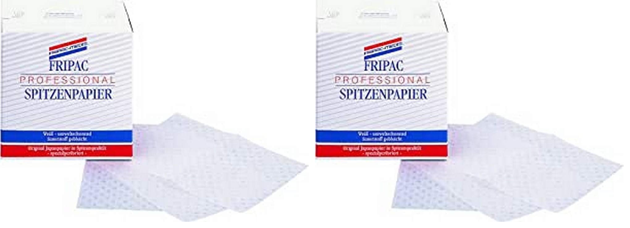 Fripac-Medis Professional Spitzenpapier Blattgröße 90 x 65 mm, 500 Blatt, weiß (Packung mit 2)