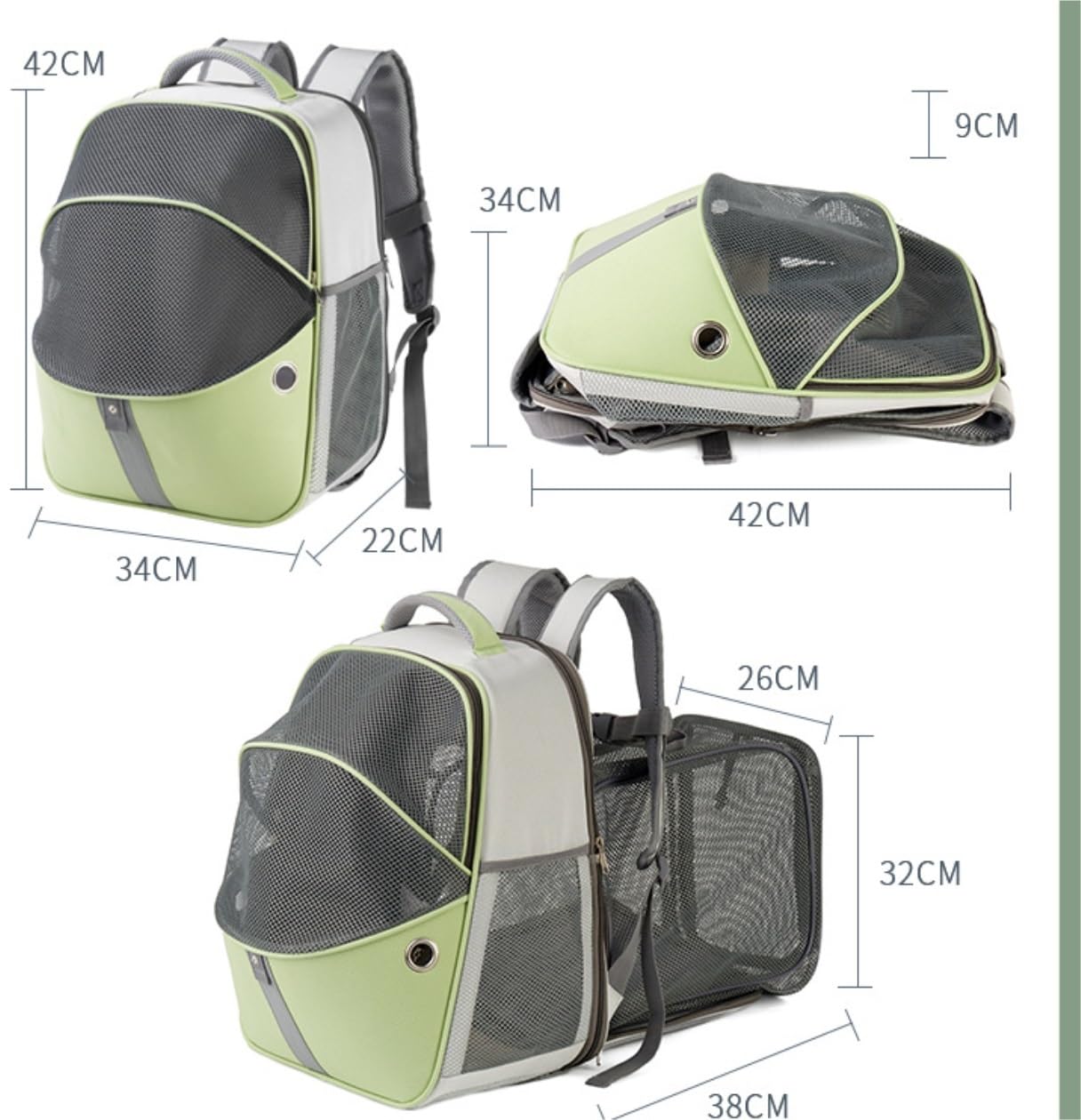 Rucksack Haustier-Tasche, Outdoor-Katzengehege, Kleiner Hunderucksack, Werkzeug-Reise-Handgepäck-Rucksack Für Reisen, Hunde-Tragetasche Haustier(A)