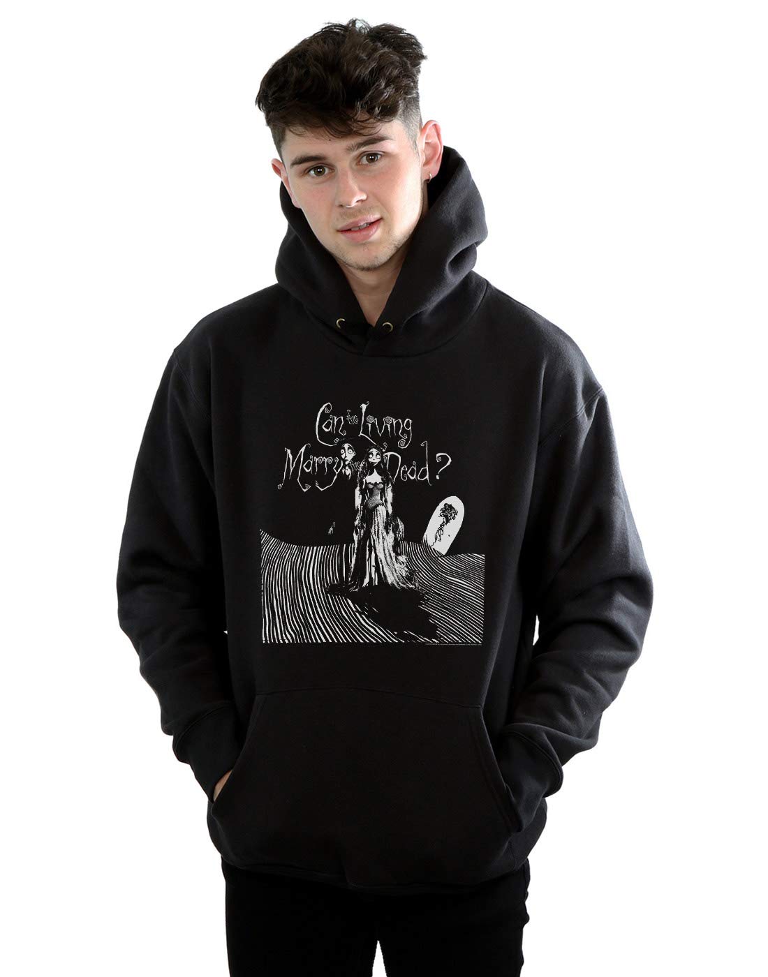 Absolute Cult Men's Black Corpse Bride Marry The Dead Hoodie XXXXX-Large