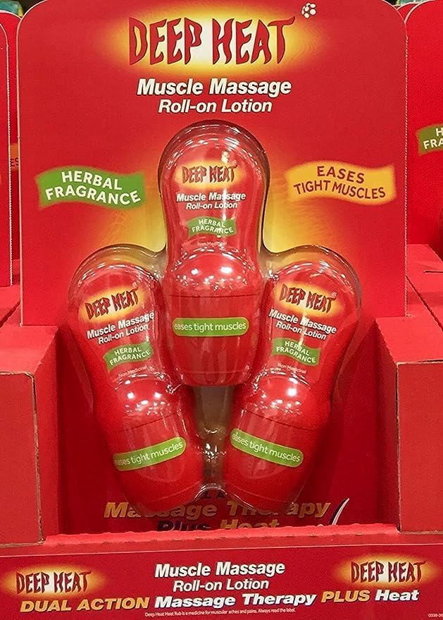 Deep Heat Muscle rub roll on Three Pack by SHOP4LESS