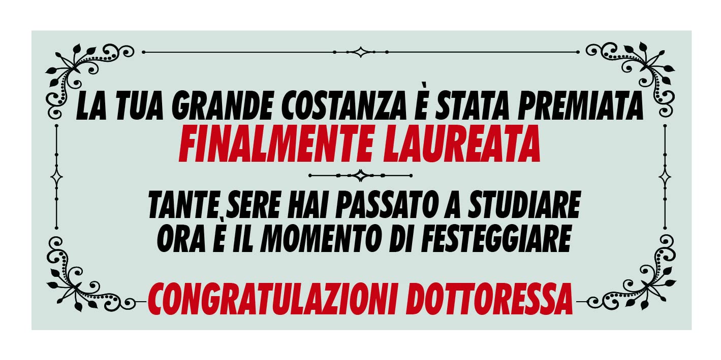 Bottiglia di Prosecco D.O.C. Millesimato Rosé per la Laurea di un'amica