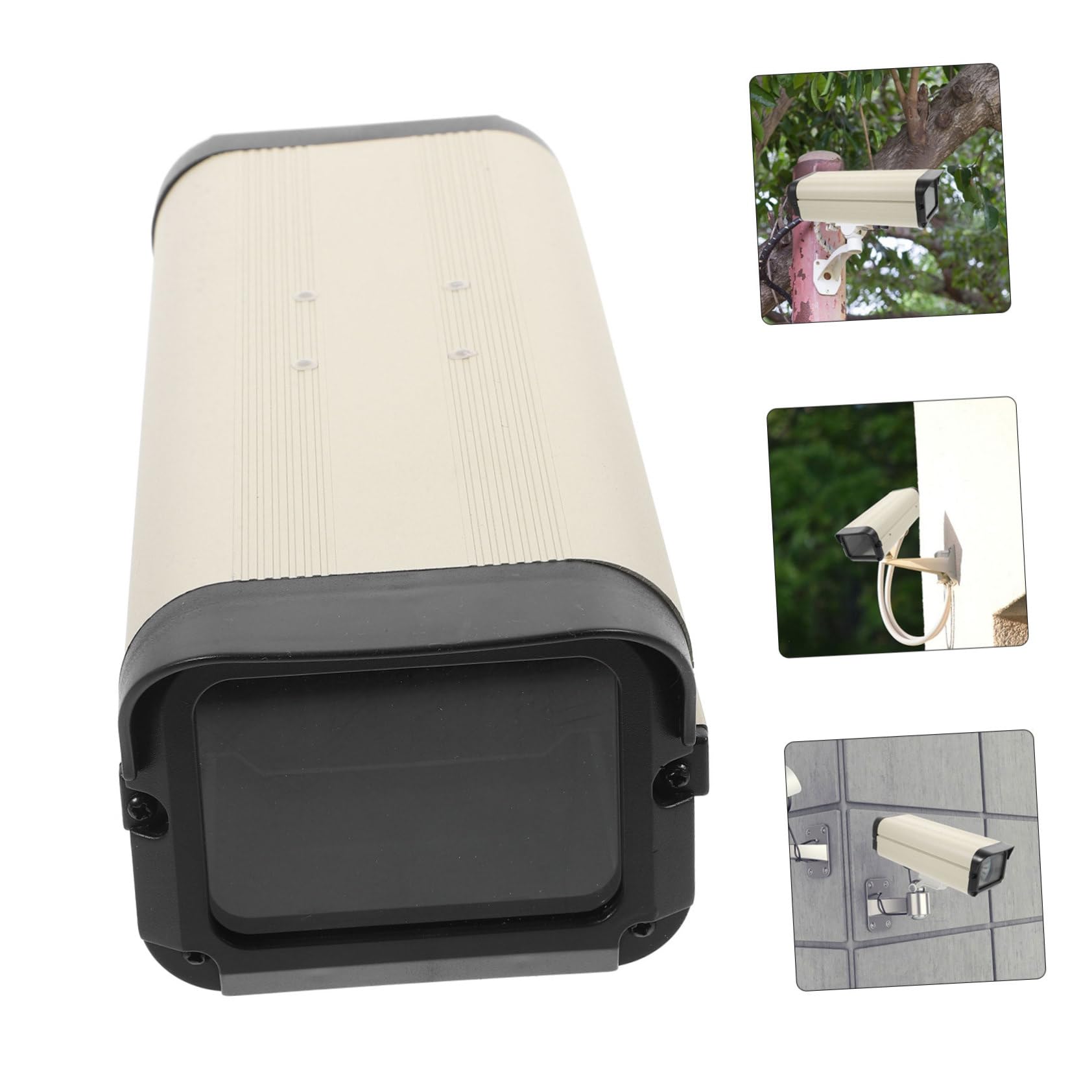 Tofficu 3 Pièces Housse de Protection pour Caméra Extérieure Résistante Aux Intempéries avec Ouverture pour Installation Facile et Renforcée