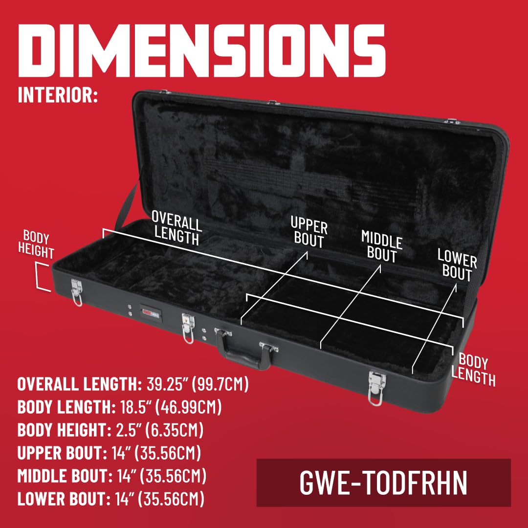 Gator Frameworks Gitarrenkoffer für Ibanez TOD und FRH Modelle | schwarz (GWE-TODFRHN)