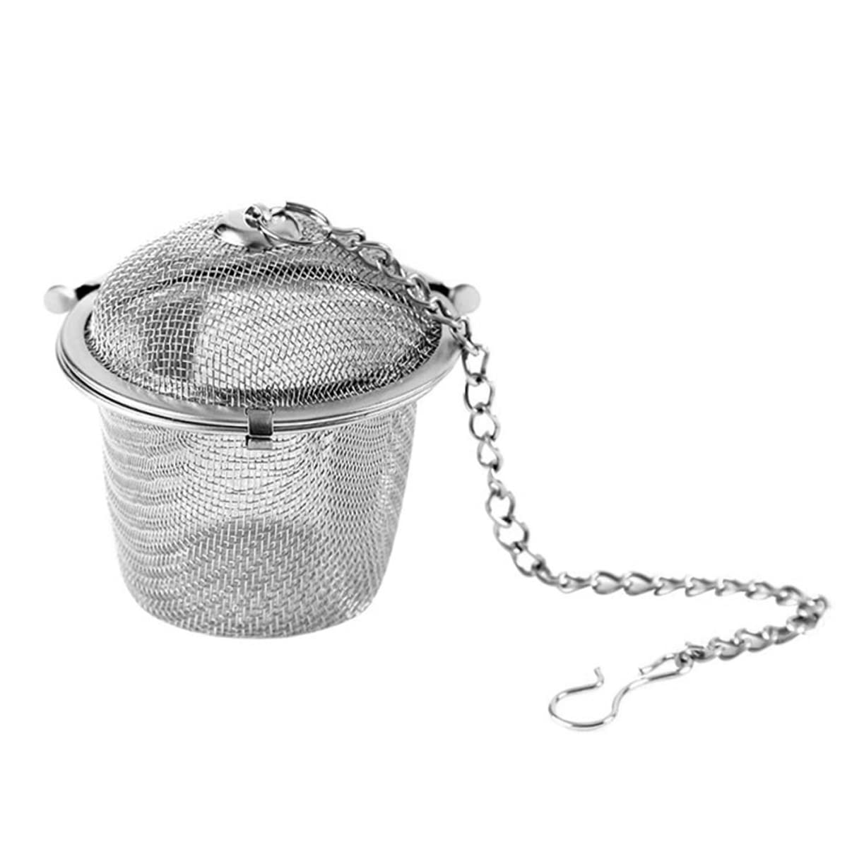 Garneck 1pc Stainless Steel Spice Infuser Multi-function Tea Filter for Loose Tea Herbs and Soup Mesh Decocting Strainer for Kitchen Use