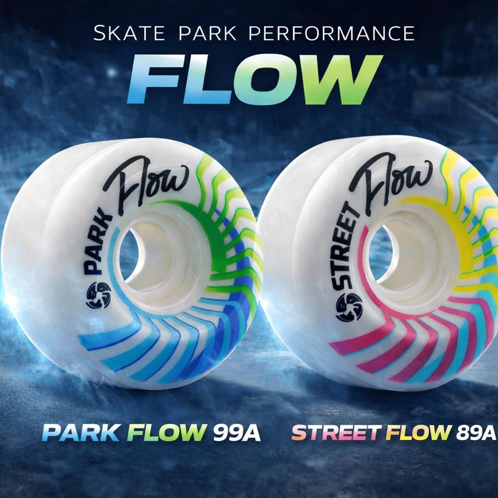 Bont Skates - Flow Skate Park Roller Skate Wheels - Ramps Street Bowls Outdoor Recreational Quad Skating