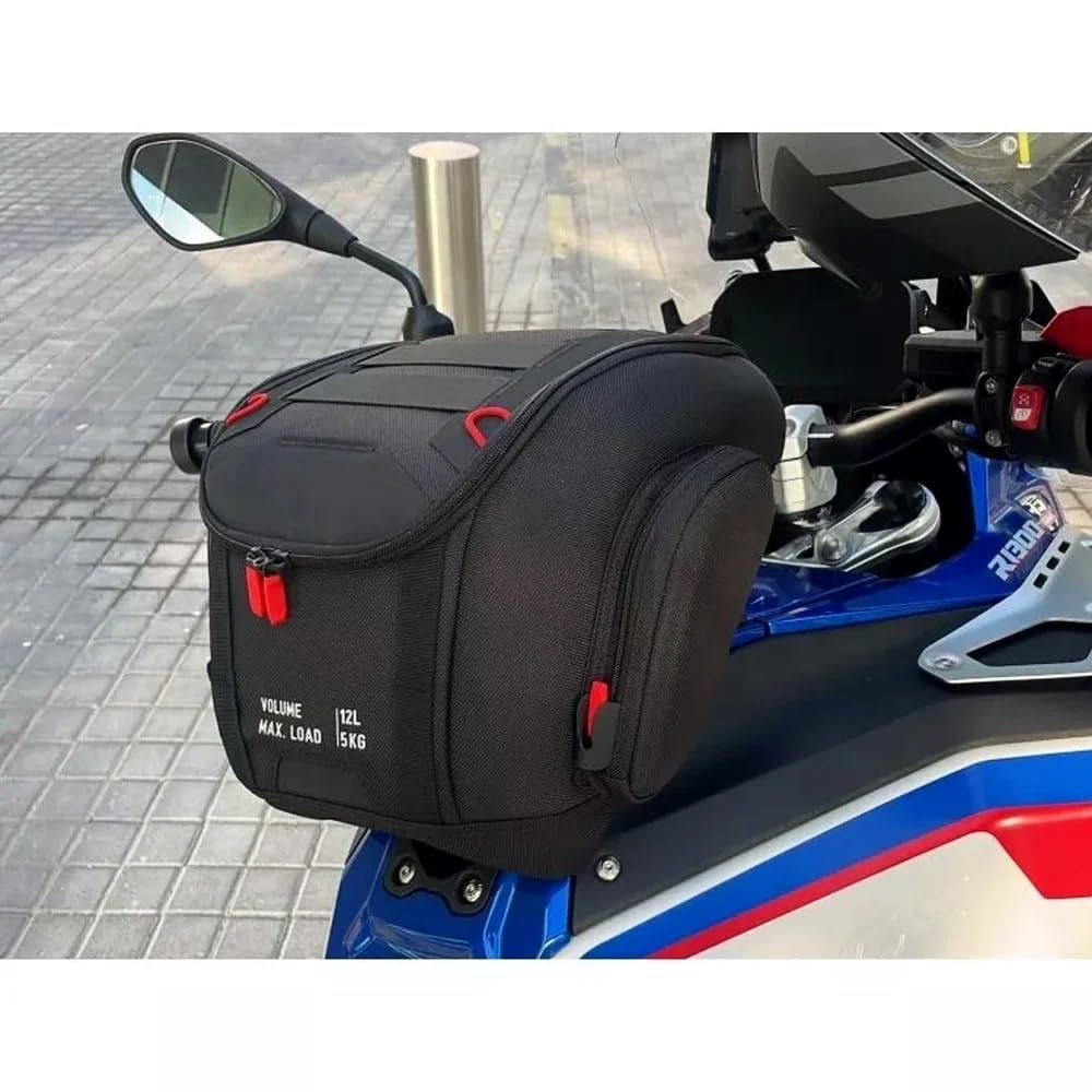Für BMW R1300GS Adventure 2024 – Neuer 12-Liter-Tankrucksack aus Nylon, Tanklock-Reisetasche, Schwarz