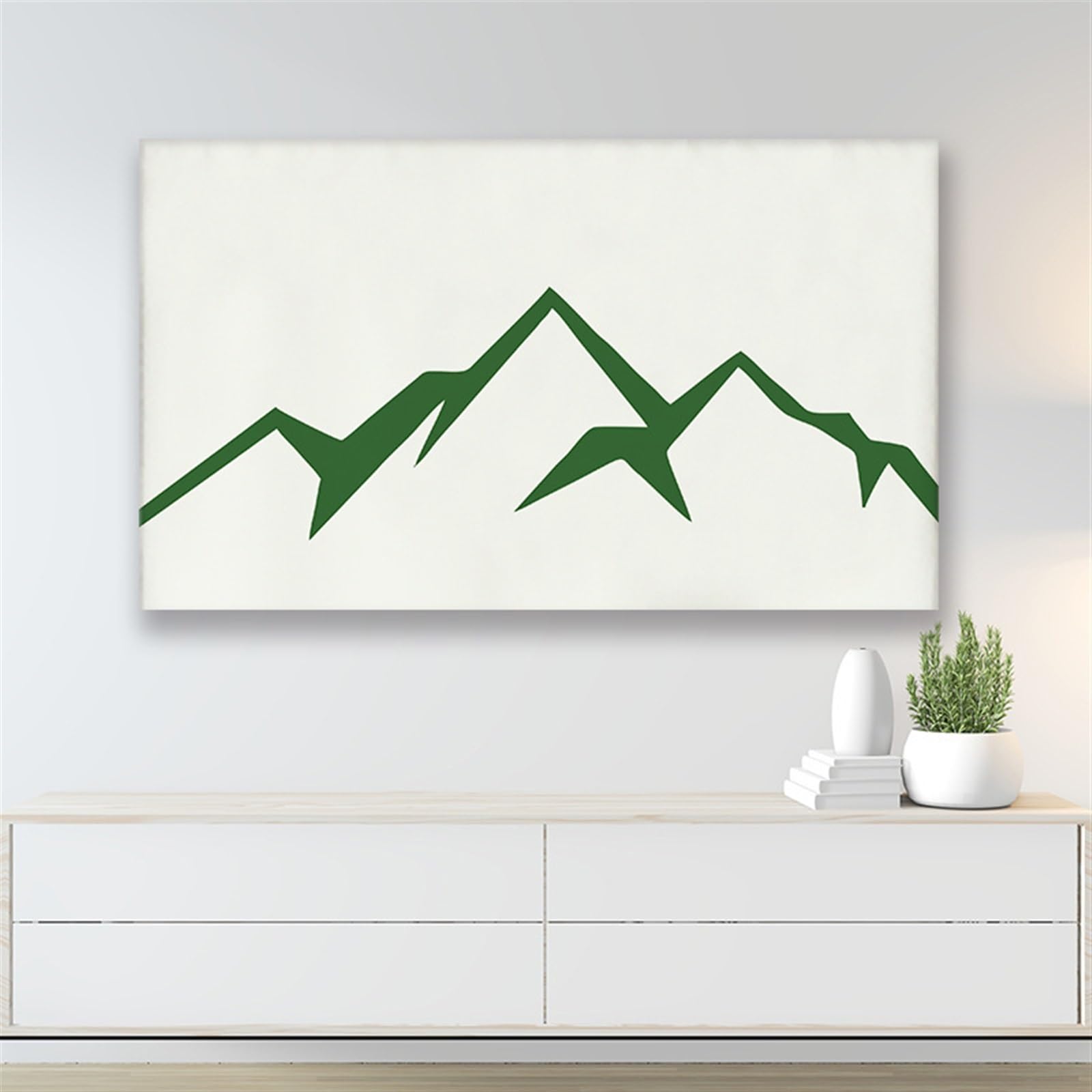Stile Nordico Protettori Schermo per TV Tutto Incluso Tessuto Elastico Sospeso Desktop Superficie Curva Televisore da 32-85 Pollici per Computer TV Interno Luoghi(69-75 inch,Mountain)