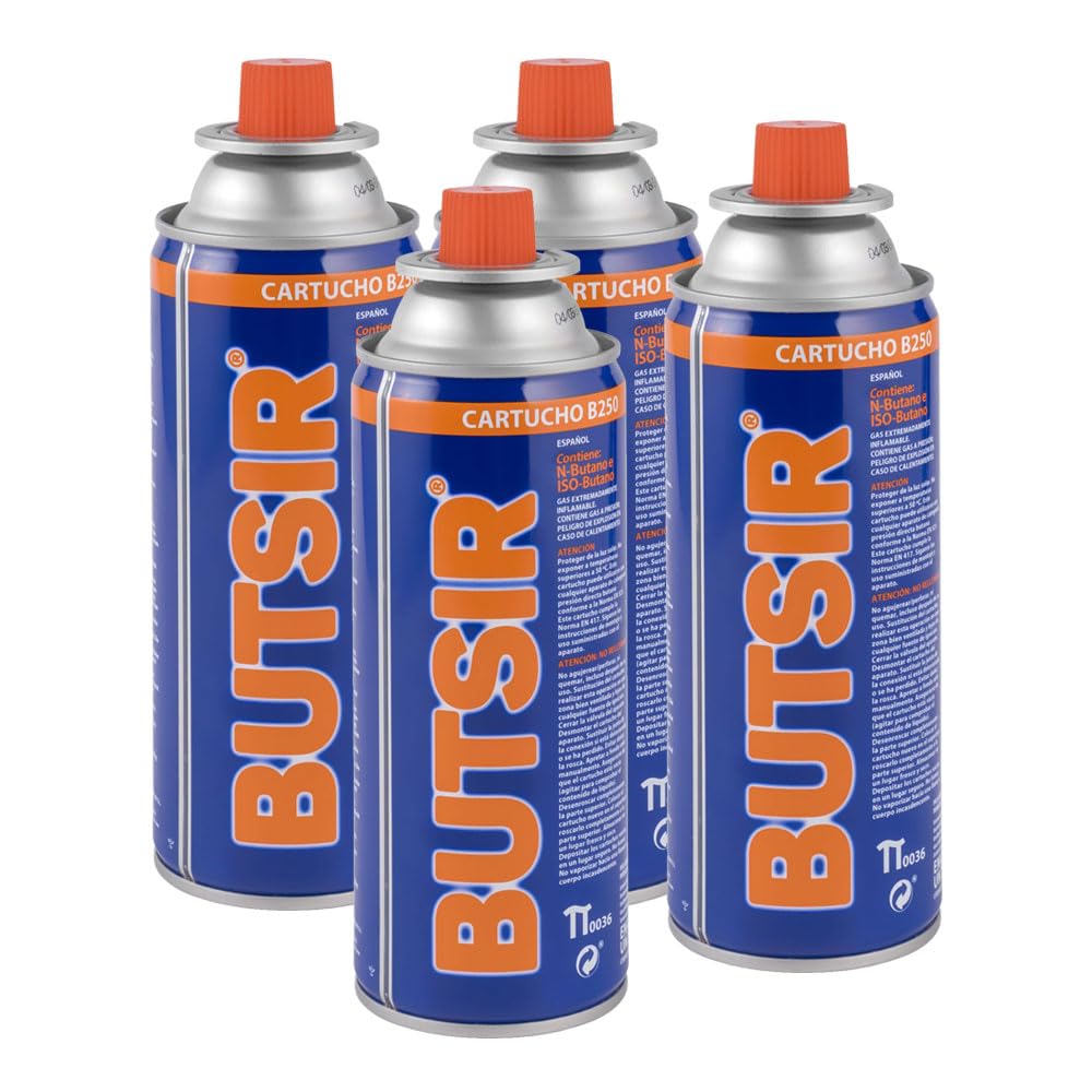 ELMA Butsir Pack 4 Cartuchos de gas para barbacoas y ahumadores