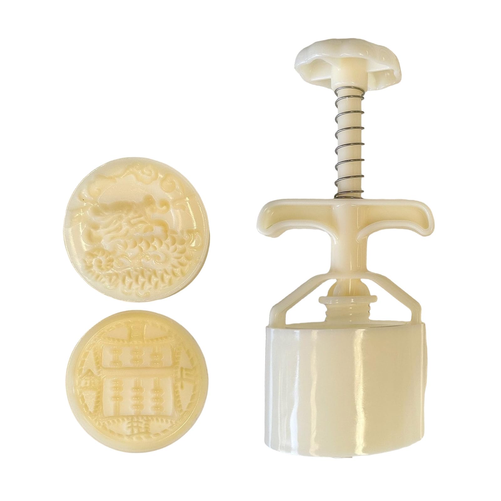 Tsophreniq Chinese Pastries Cookie Stamp Hand Pressed Mold Festival Cake Molds Dessert ABS for Cooking Lover Pastris Cookie Tool