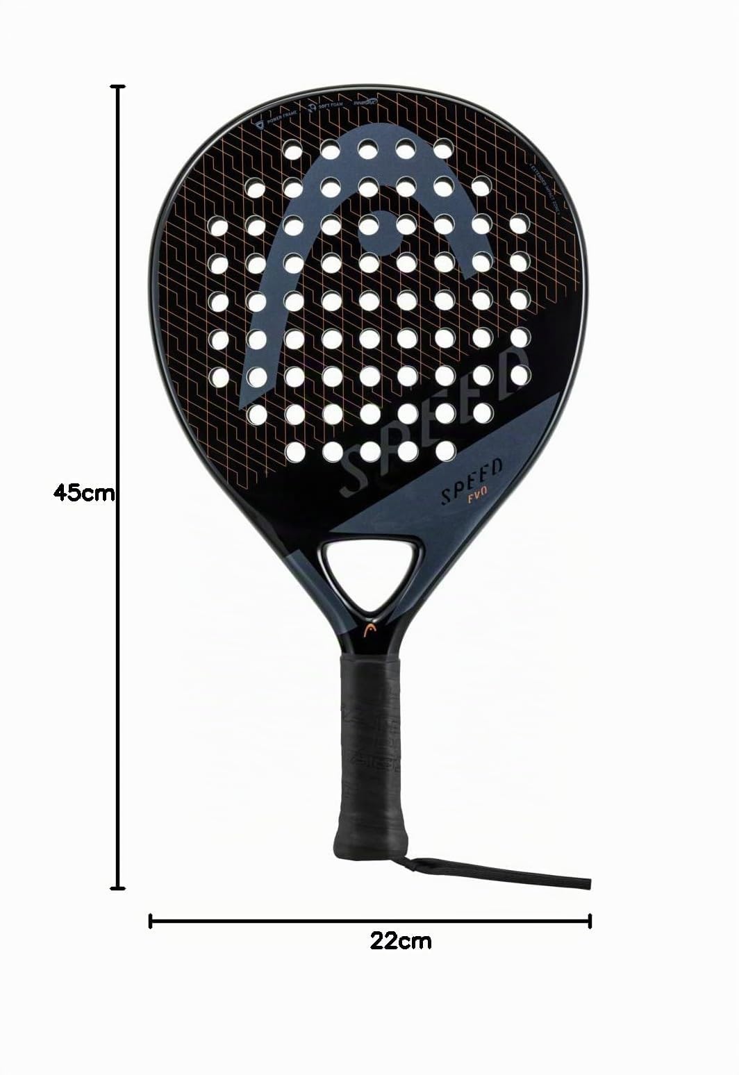 HEAD Evo Speed Padelschläger, schwarz
