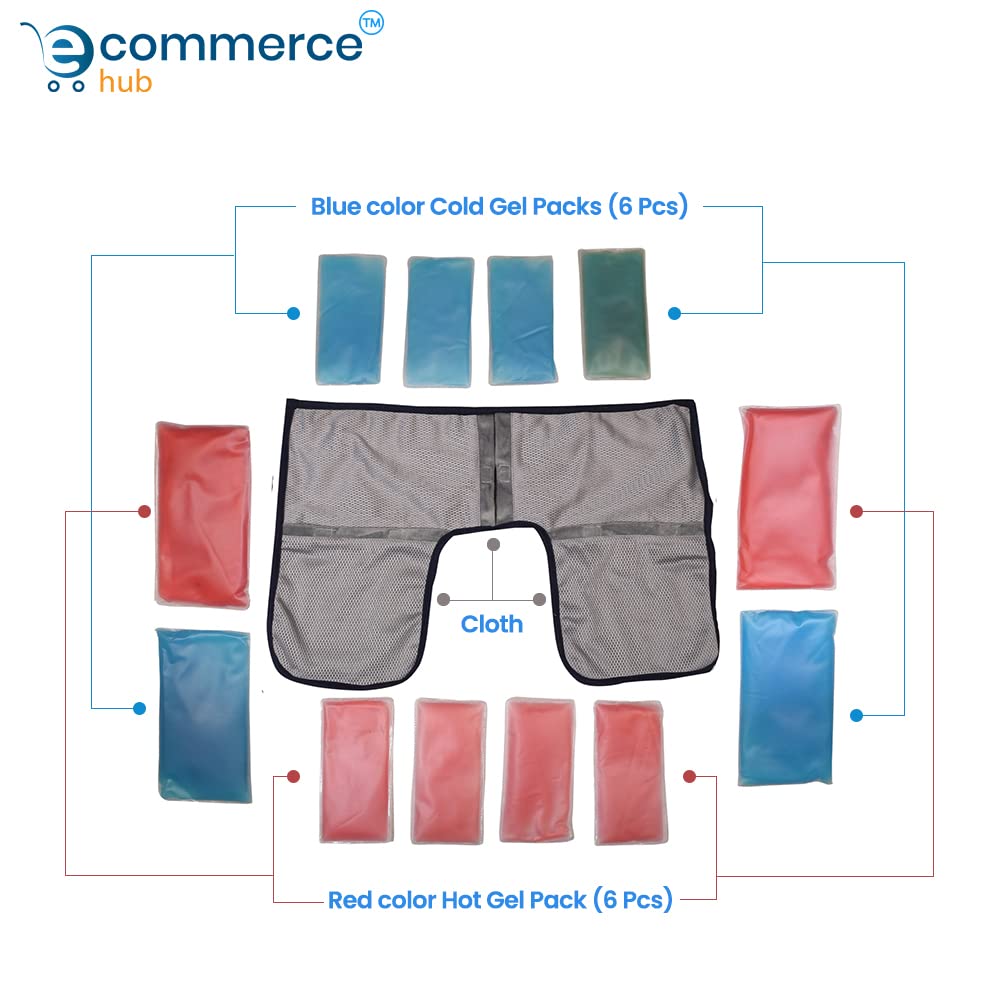 EcommerceHub® Neck Shoulder Hot & Cold Ice Pack, Large Hot & Cold Compress Shoulder Therapy Wrap -Reusable Gel Hot Cold Pack Wrap for Upper Back Pain Relief, Swelling, Injuries, Cooler, Bruises-Flexible Pad 1