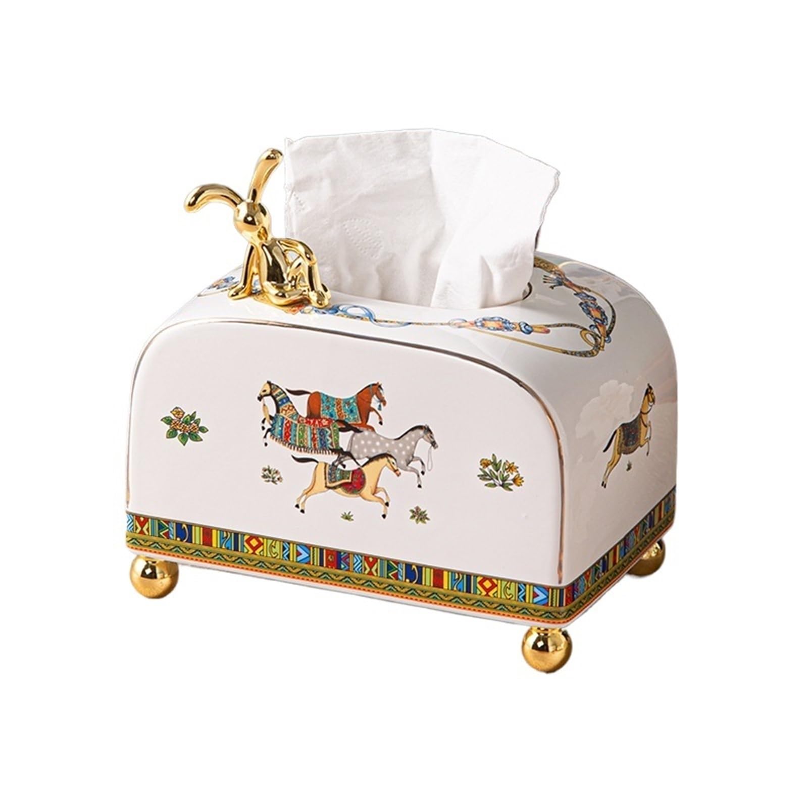 Yofab One Color Tissue Box Holder Light Luxury Creative Ceramic Tissue Box For Home Decor Office Aesthetic