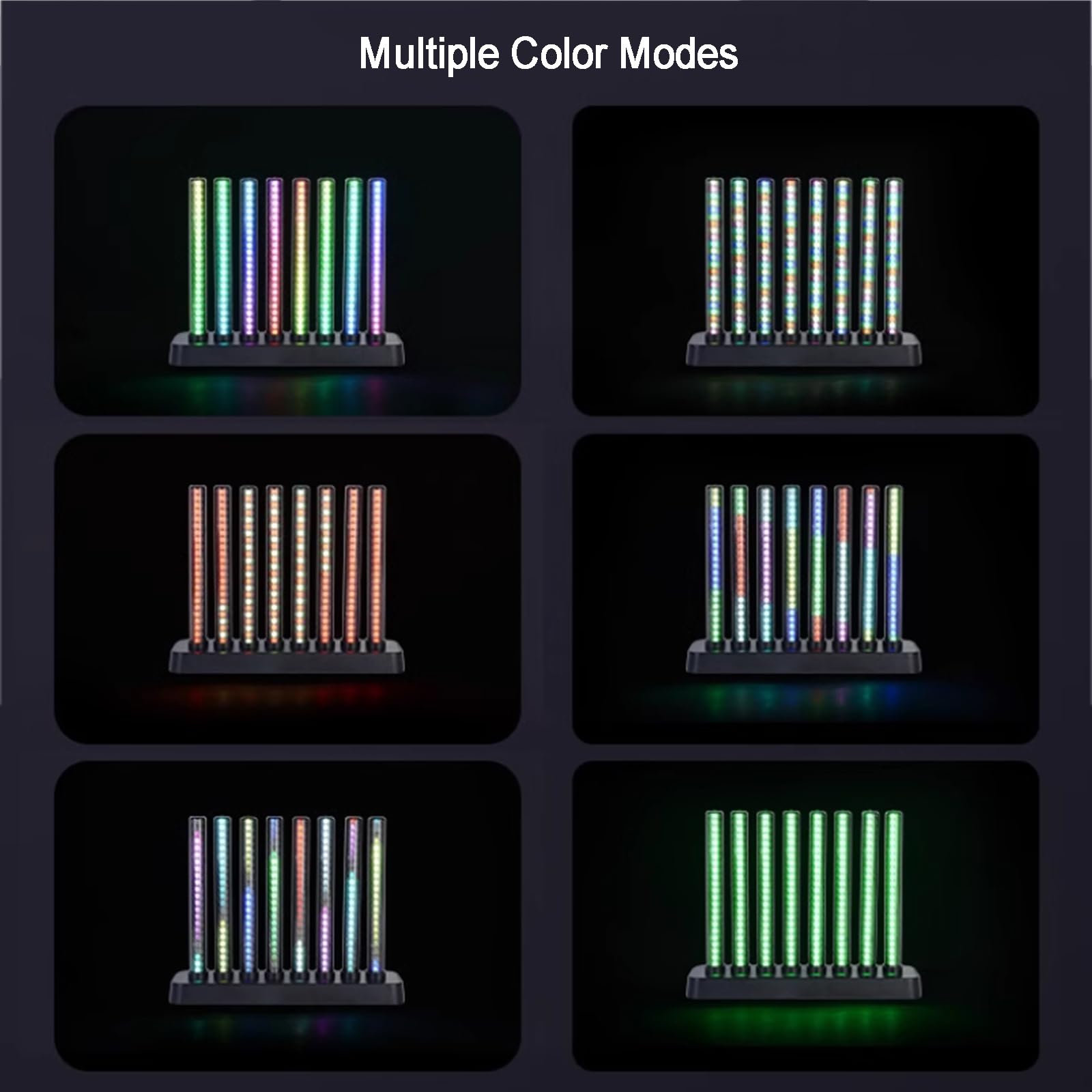 Światło spektrum muzyki ze zmianą kolorów RGB, 8 lamp Nixie, 3 tryby dynamiczne, aplikacja i pilot zdalnego sterowania, aktywacja głosowa, regulowana jasność do sypialni i studia