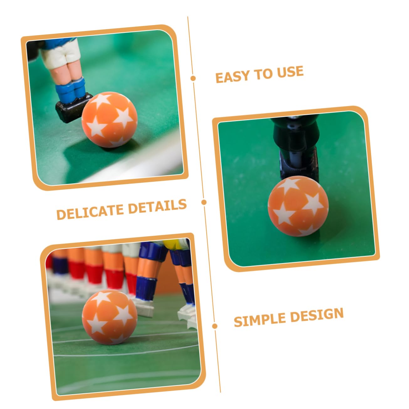 15pezzi Palline Per Calcio Balilla Arancioni E Bianche Sostituzioni Resistente Per Tavolo Da Calcio Accessori Per Giochi Da Tavolo Con Design E Lavorazione Fine