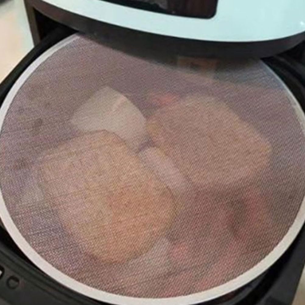 SHOWERORO 8.27 Inch Air Fryer Splatter Guard Mesh Cover Oilproof Grease Shield Kitchen Cooking Accessory Heat-Resistant Reusable Safety Screen