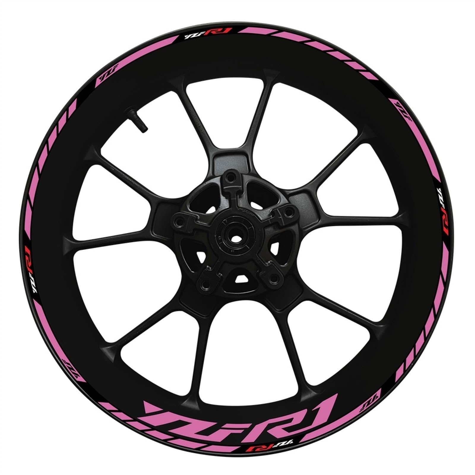 Motorcycle Wheel Hub YZF R1 Decal Decoration Set Rim Modification Reflective Sticker for Yamaha YZFR1 2022 Decorative(Color1)