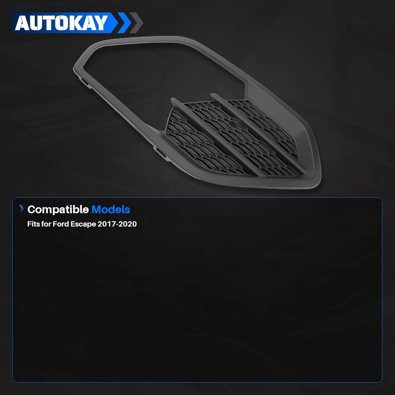 AUTOKAY Fog Light Cover LH RH for Fog Escape 2017-2020 Front Driver and Passenger Side, 2Pcs