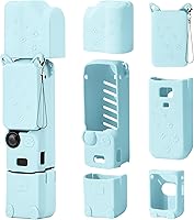 Vista 9 de Funda de silicona Pocket 3: Funda protectora Protector de lente compatible con cámara Vlogging DJI Osmo Pocket 3 Creator Combo Accesorios (negro)