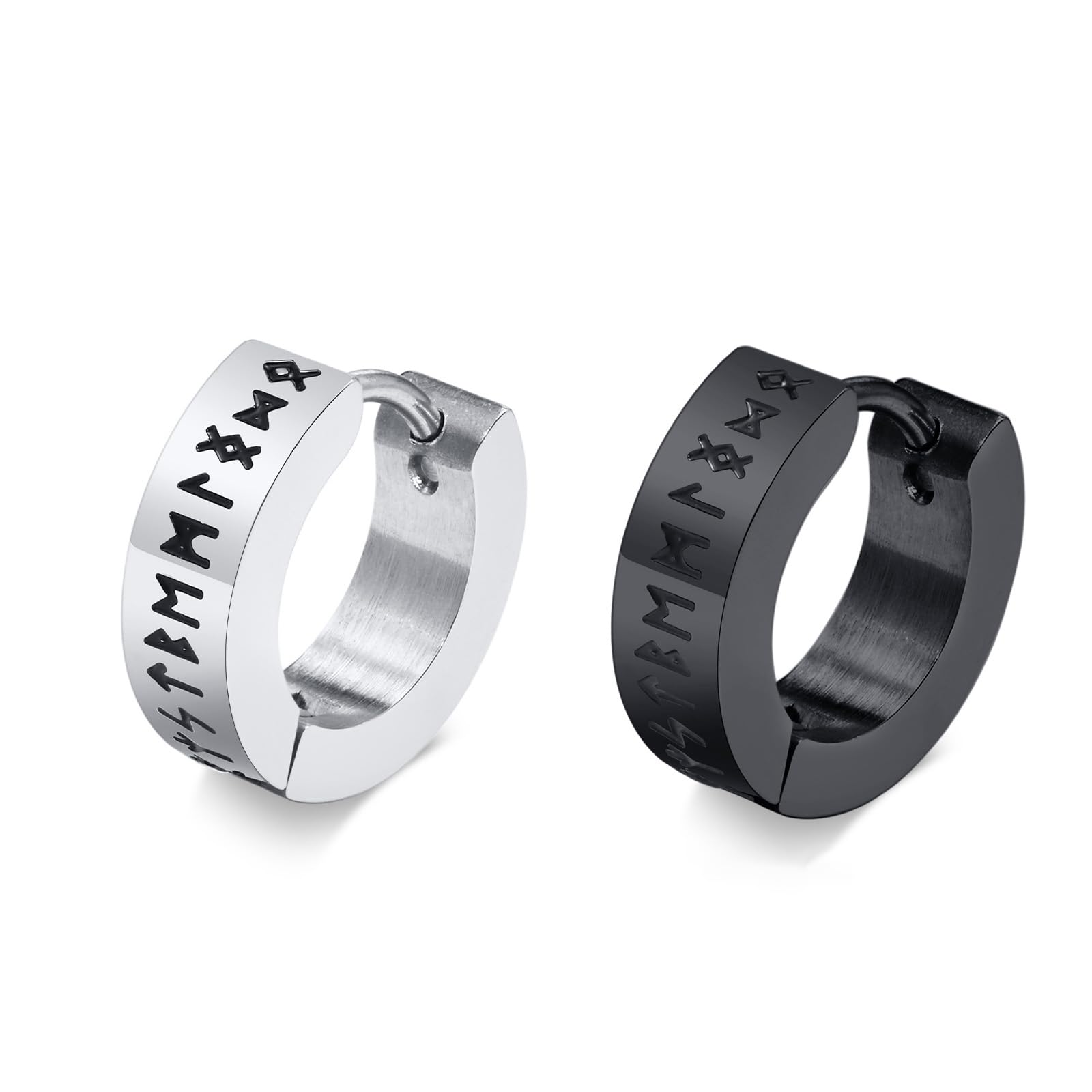 Ozmw 1Par Pendientes vikingos hombre - Accesorios de coco - Elegantes y resistentes - Perfectos para cualquier ocasión