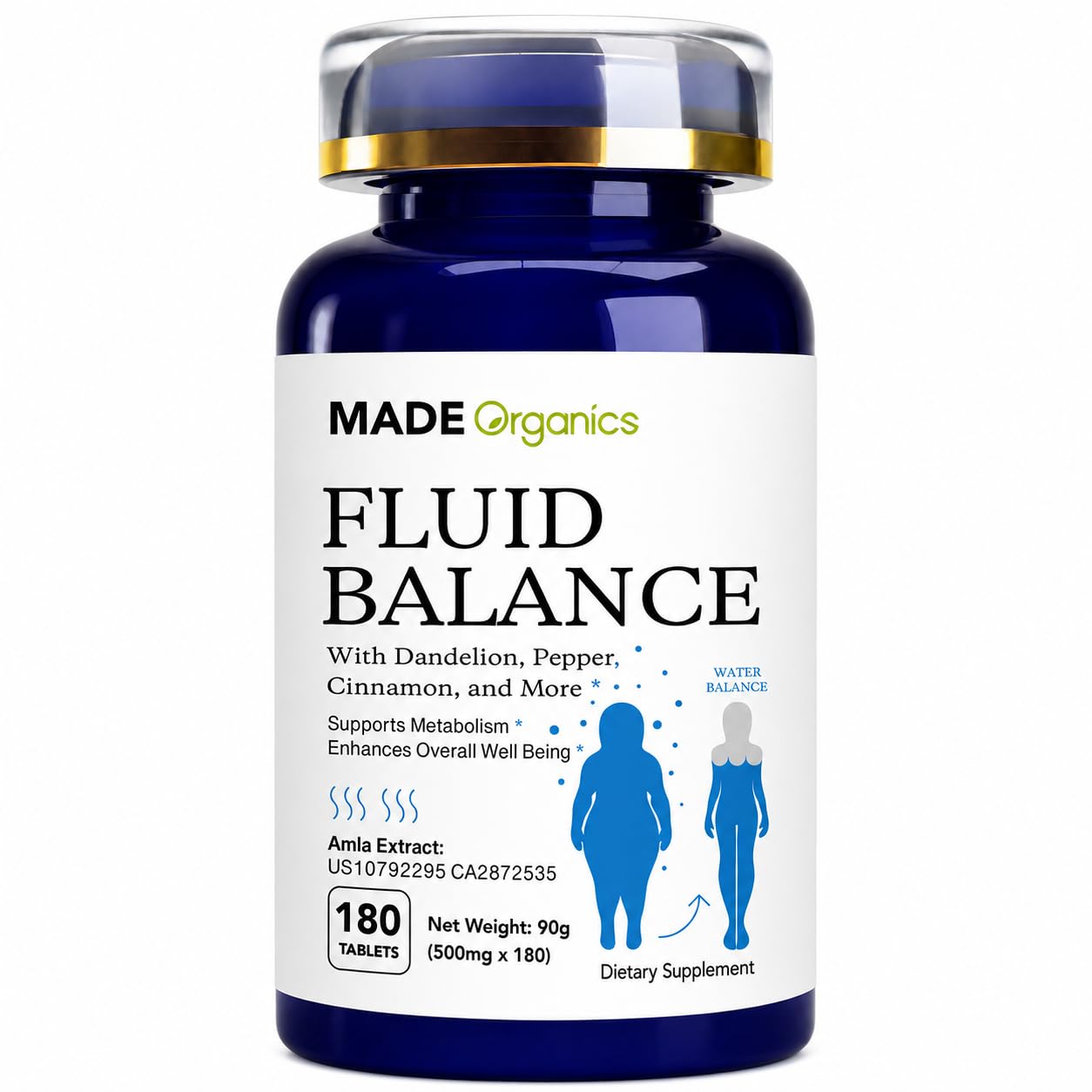 Fluid Balance Natural Water Retention Supplement, 180 Tablets