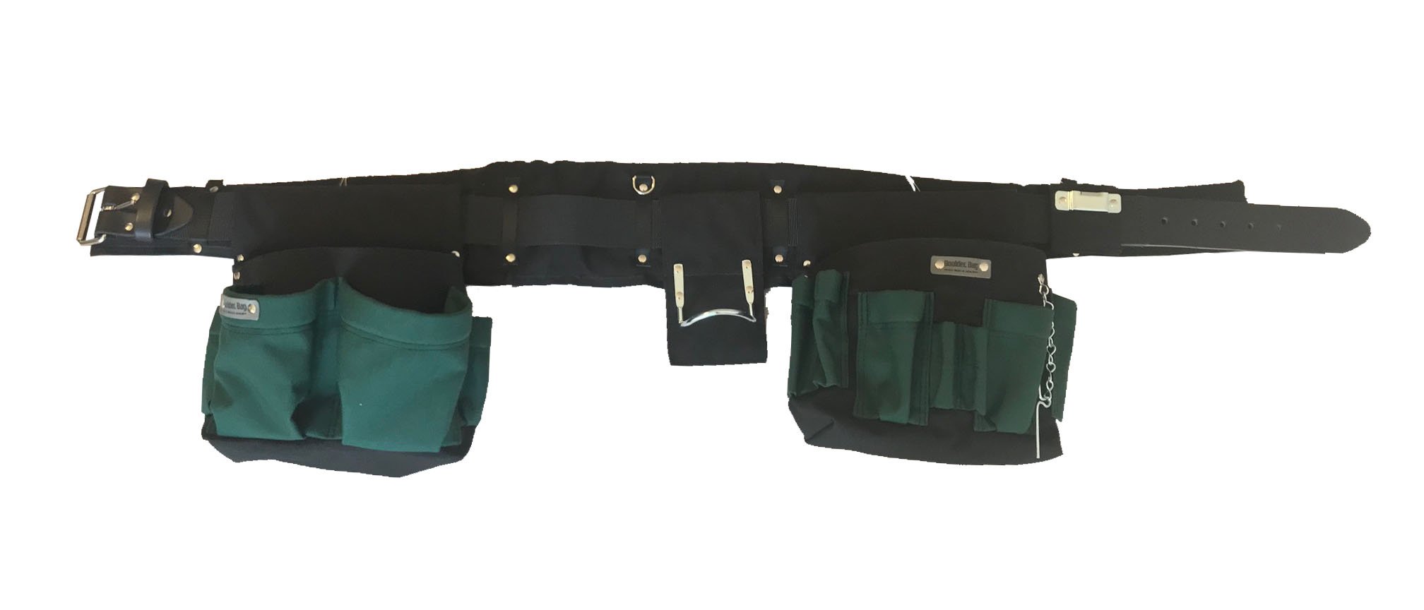 Boulder Bag Electrician Belt Comfort Combo w/Metal Buckle - Green/Black - Small