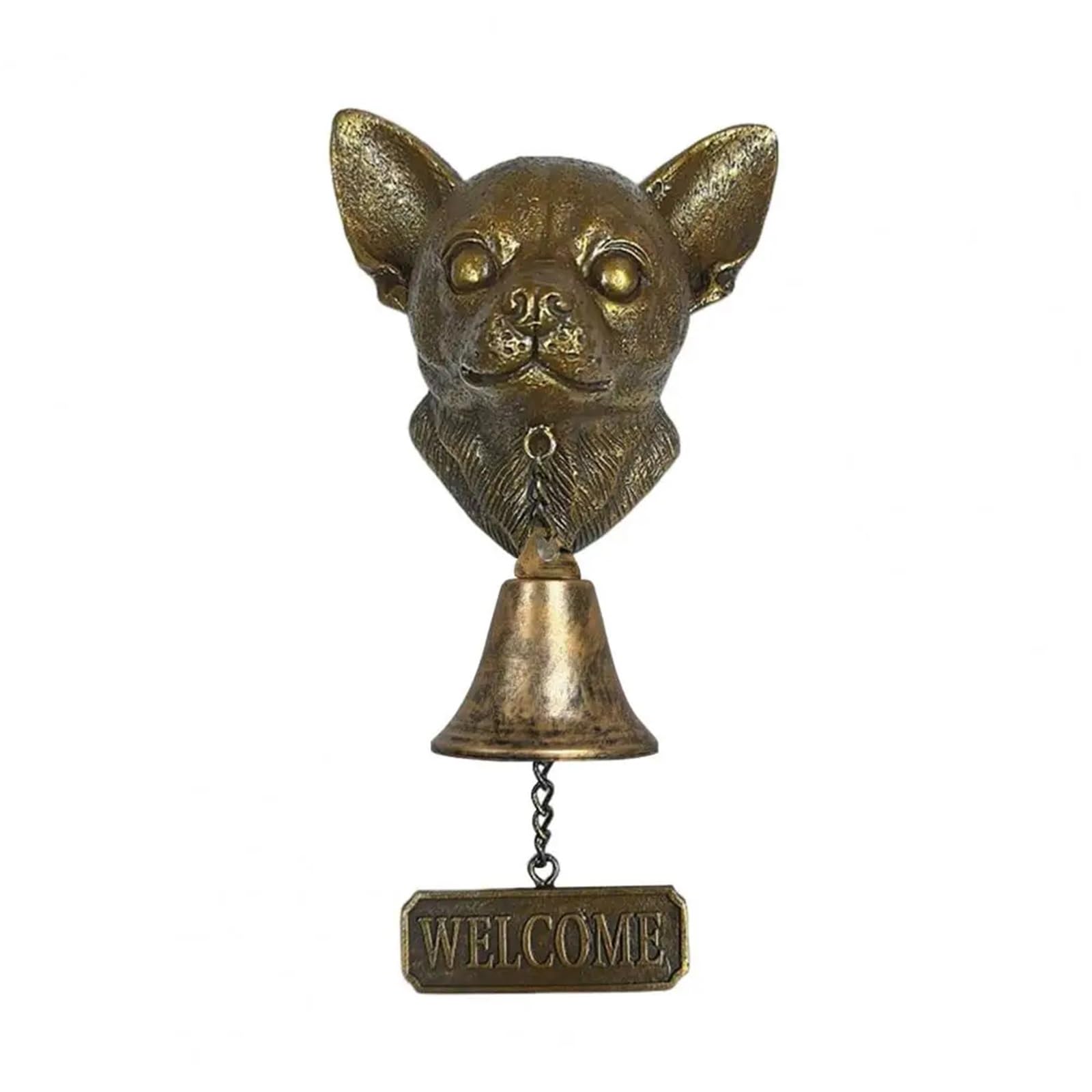 Mounted Farmhouse Bell Wall Mounted Doorbell Decorative Vintage Dog Welcome With Poodle Shepherd Home Design(Color 1)