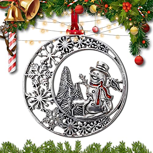 2023 Solid Pewter Christmas Tree Ornament, Diy Handcrafted Ornaments, Metal Diy Craft Hanging Decoration, Gorgeous Christmas Tree Decorations, Unique Gifts For Home Party Xmas Tree Decor, Snowman #TOP13