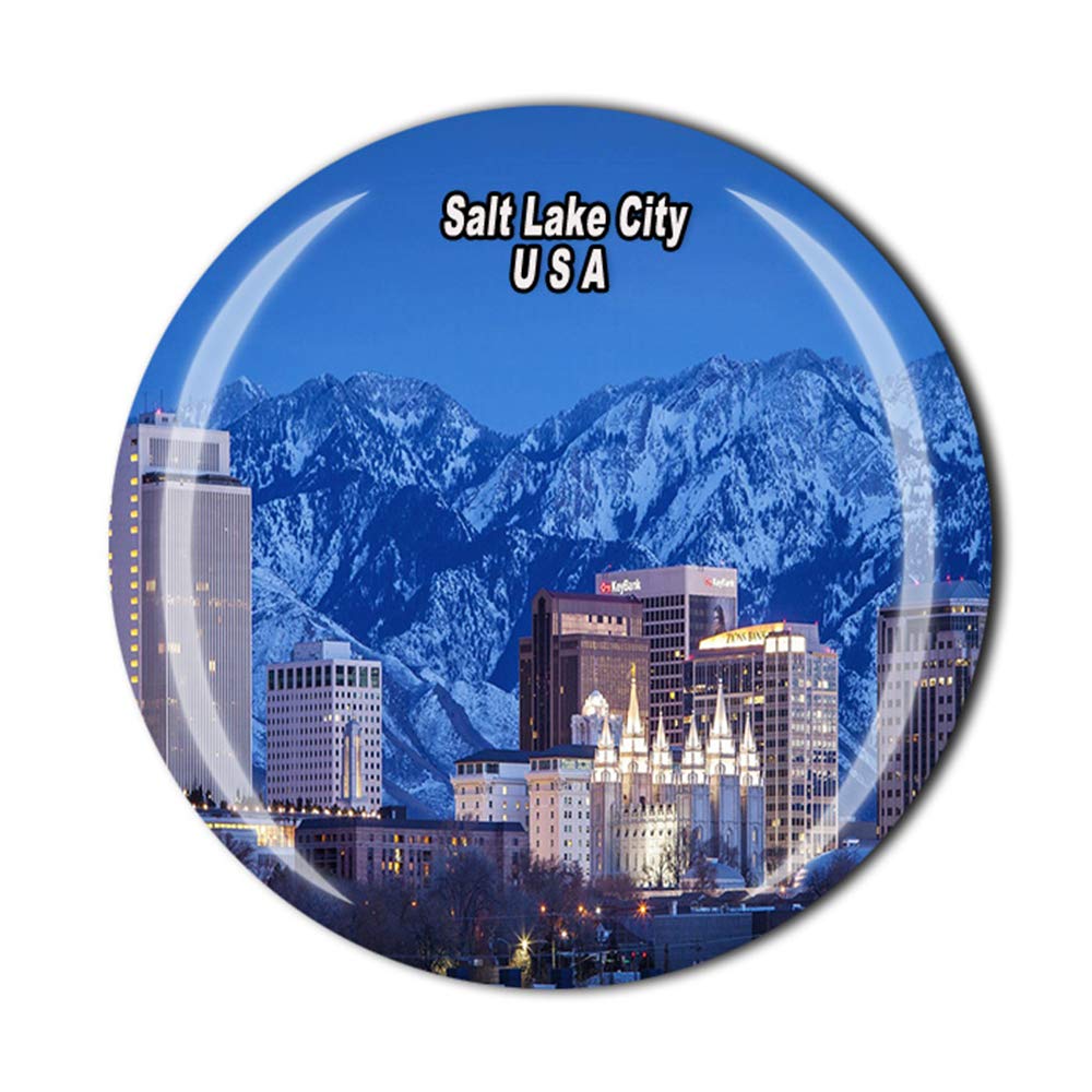 Salt Lake City Utah USA America Fridge Magnet Souvenir Gift Crystal Magnetic Sticker Collection