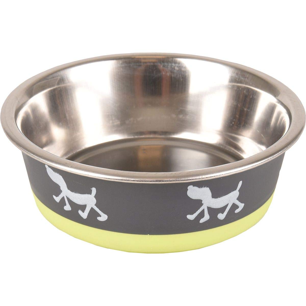 BOWL SILHOUETTE GRY/LIME 400ML 14CM