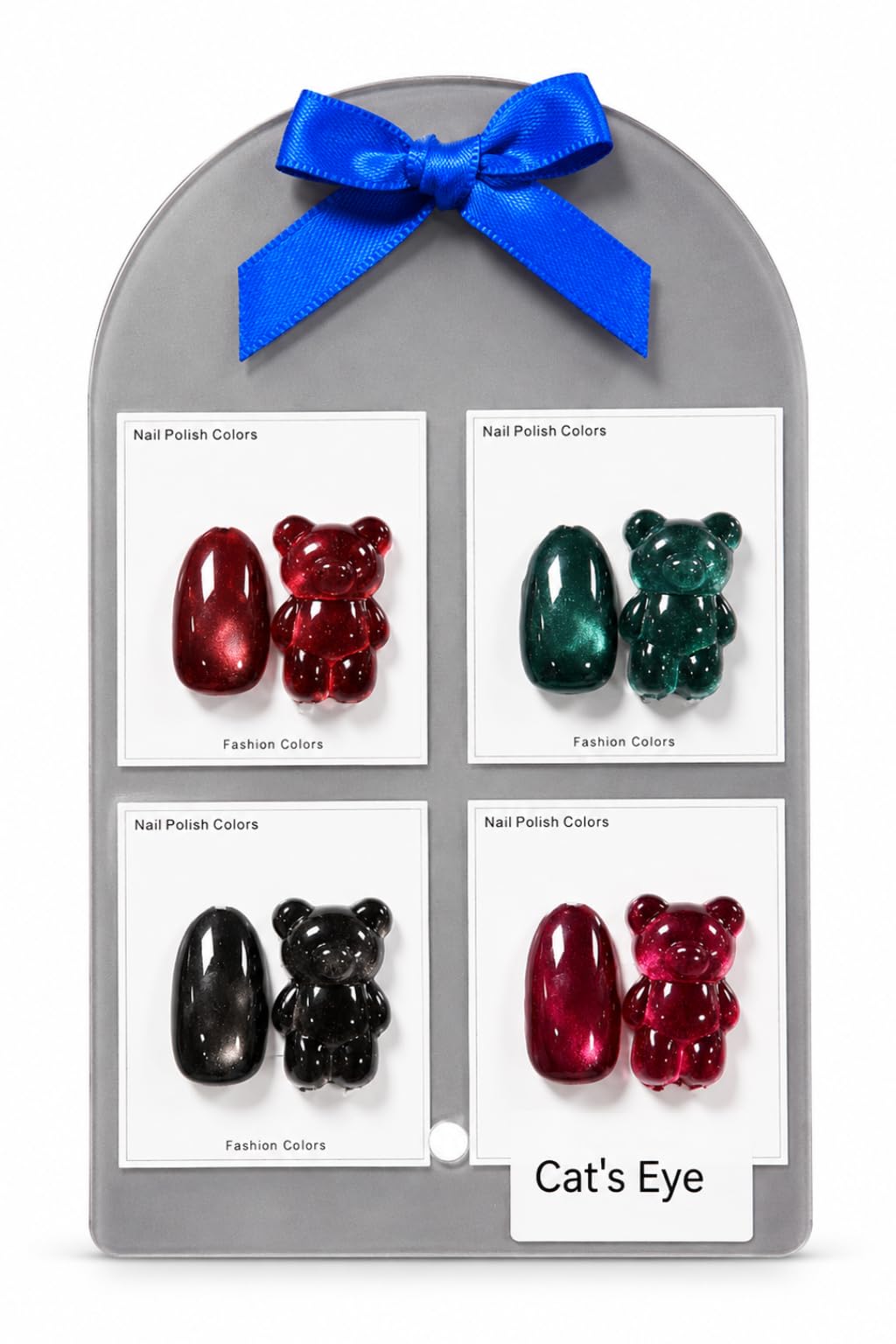 URBAN BOX Cat's Eye Gel Polish Display Palette, Trendy Fashion Colors, 4 Shades-image-49