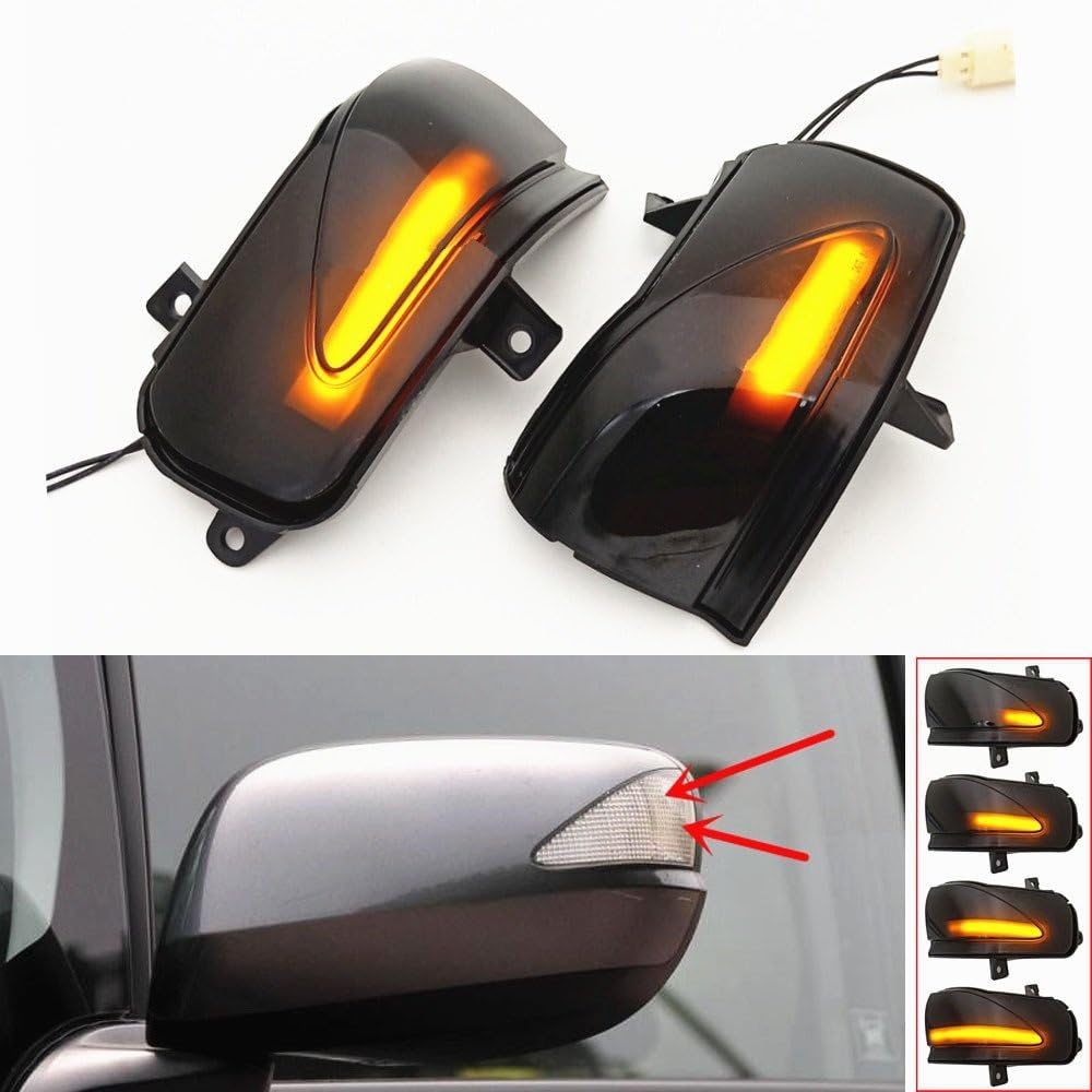 Intermitente Retrovisor Indicador De Coche Intermitente Que Fluye Intermitente Dinámico Luz Señal De Giro Led para Fit para Jazz para 2009-2013 Lámpara Señal Giro